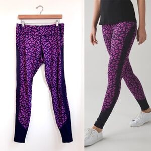 Lululemon Drop It Like It's Hot Tight Mini Cherry Cheetah Ultra Violet Blue 10